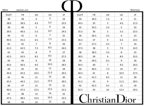 dior mens shoe size chart|Dior sneakers size chart.